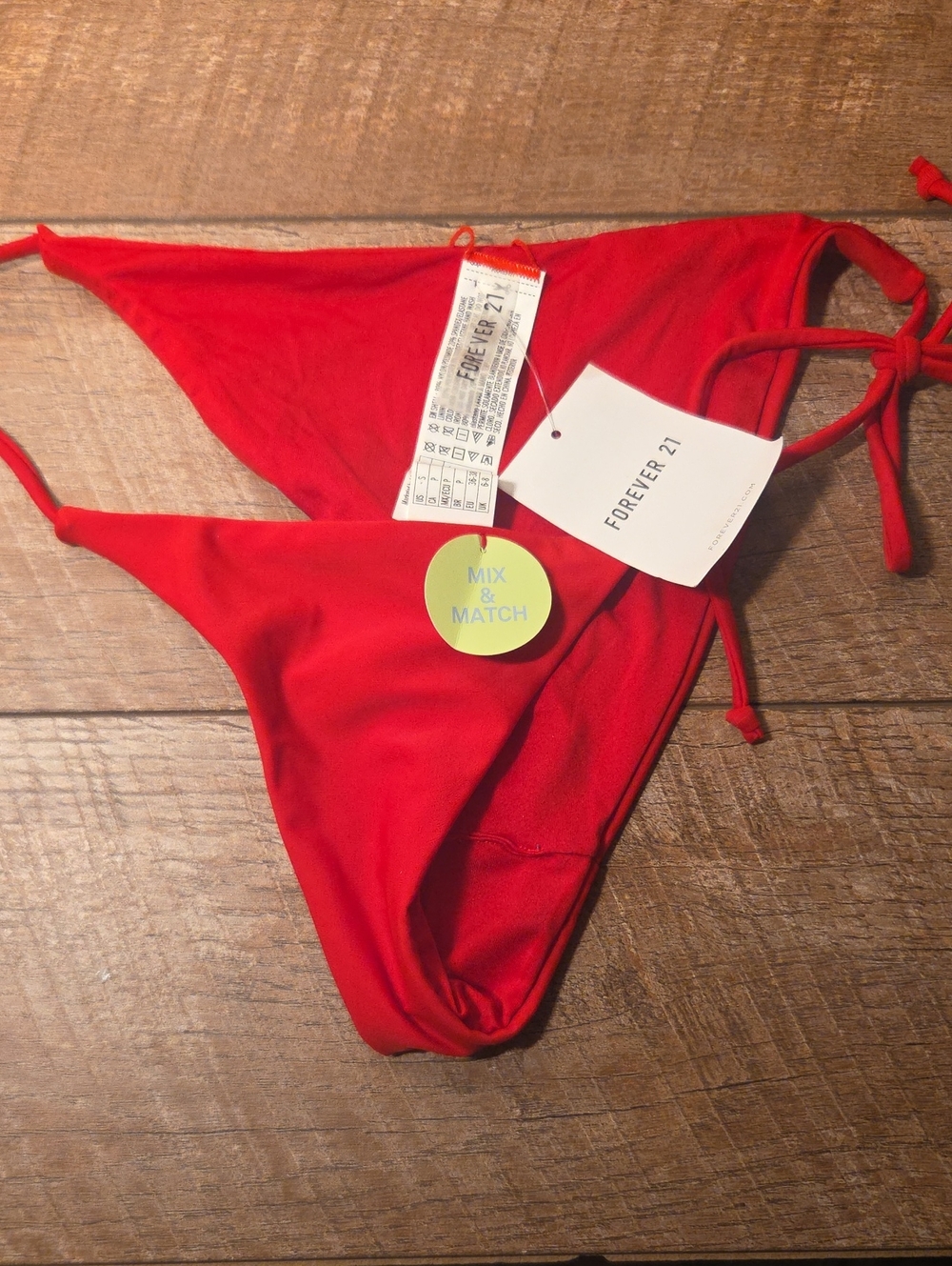Forever21 Red String Bikini Bottoms